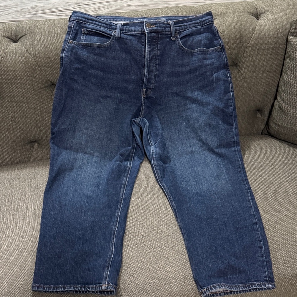 Old Navy Womens Relaxed Jeans in Deep Blue